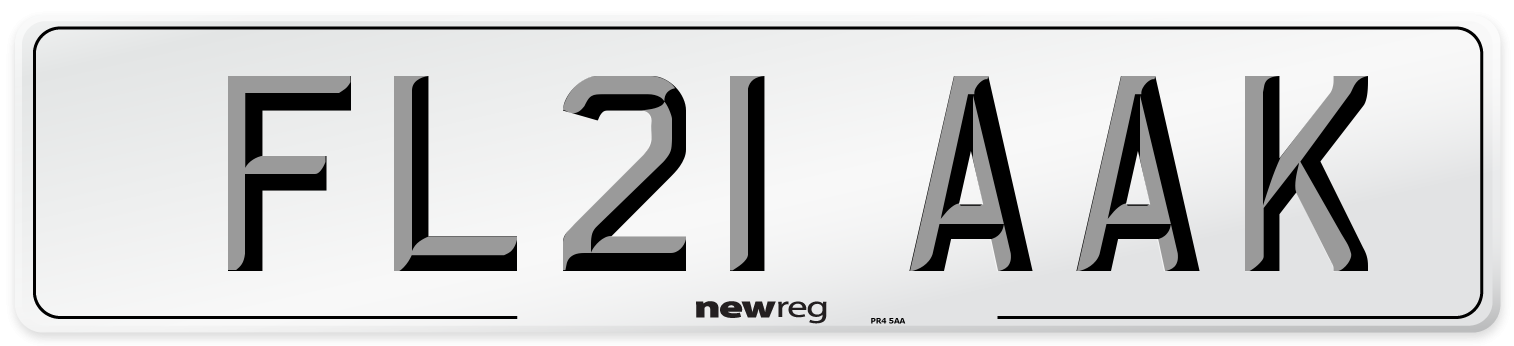 FL21 AAK Number Plate from New Reg
